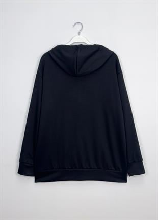 Oys Kapşonlu Sweatshirt Siyah 
