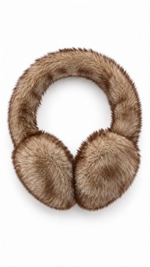 Peluş Kulaklık Bej