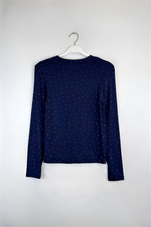 Taşlı Body Lacivert 