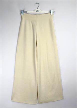 Triko Bol Paça Pantolon Bej