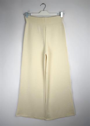 Triko Bol Paça Pantolon Bej