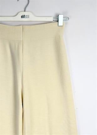 Triko Bol Paça Pantolon Bej