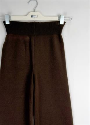 Triko Bol Paça  Pantolon Kahve 