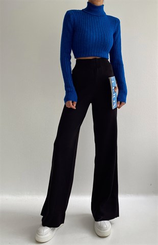 Triko Bol Paça  Pantolon Siyah