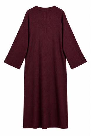 Triko Elbise Bordo 