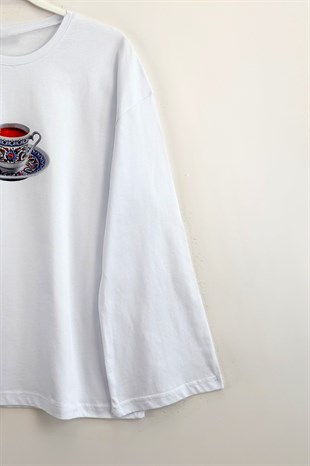 Turkish Coffee Sweatshirt Beyaz