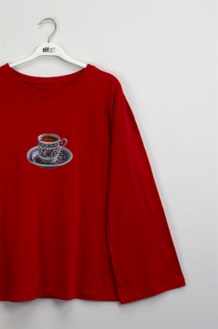 Turkish Coffee Sweatshirt Kırmızı