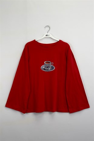 Turkish Coffee Sweatshirt Kırmızı