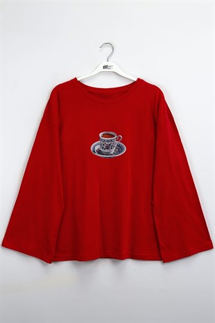 Turkish Coffee Sweatshirt Kırmızı