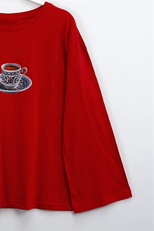 Turkish Coffee Sweatshirt Kırmızı