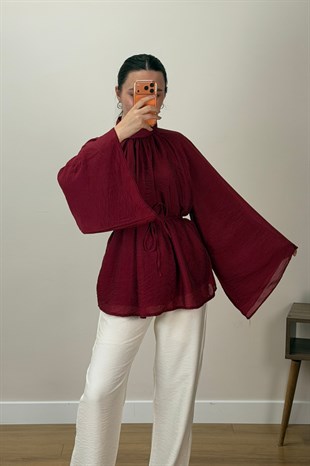 Yarasa Kol Bluz Bordo