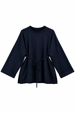 Yırtmaçlı Sweat Lacivert 