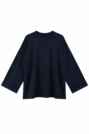 Yırtmaçlı Sweat Lacivert 