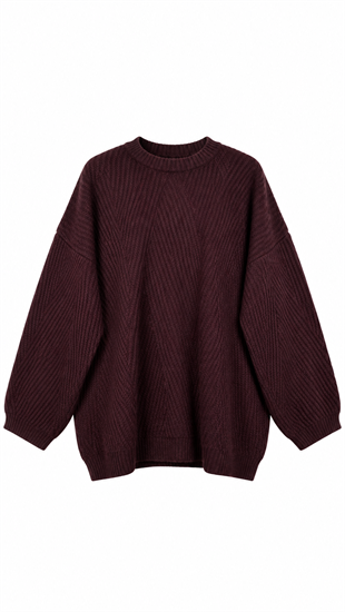 Zikzak Desen Kazak Bordo