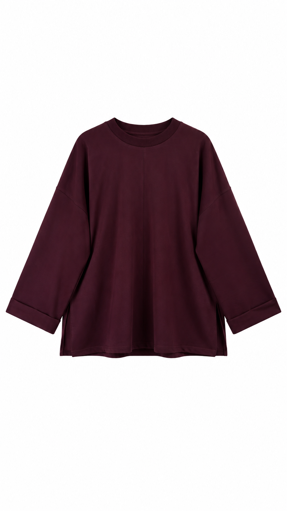  Yırtmaçlı Sweat Mürdüm 