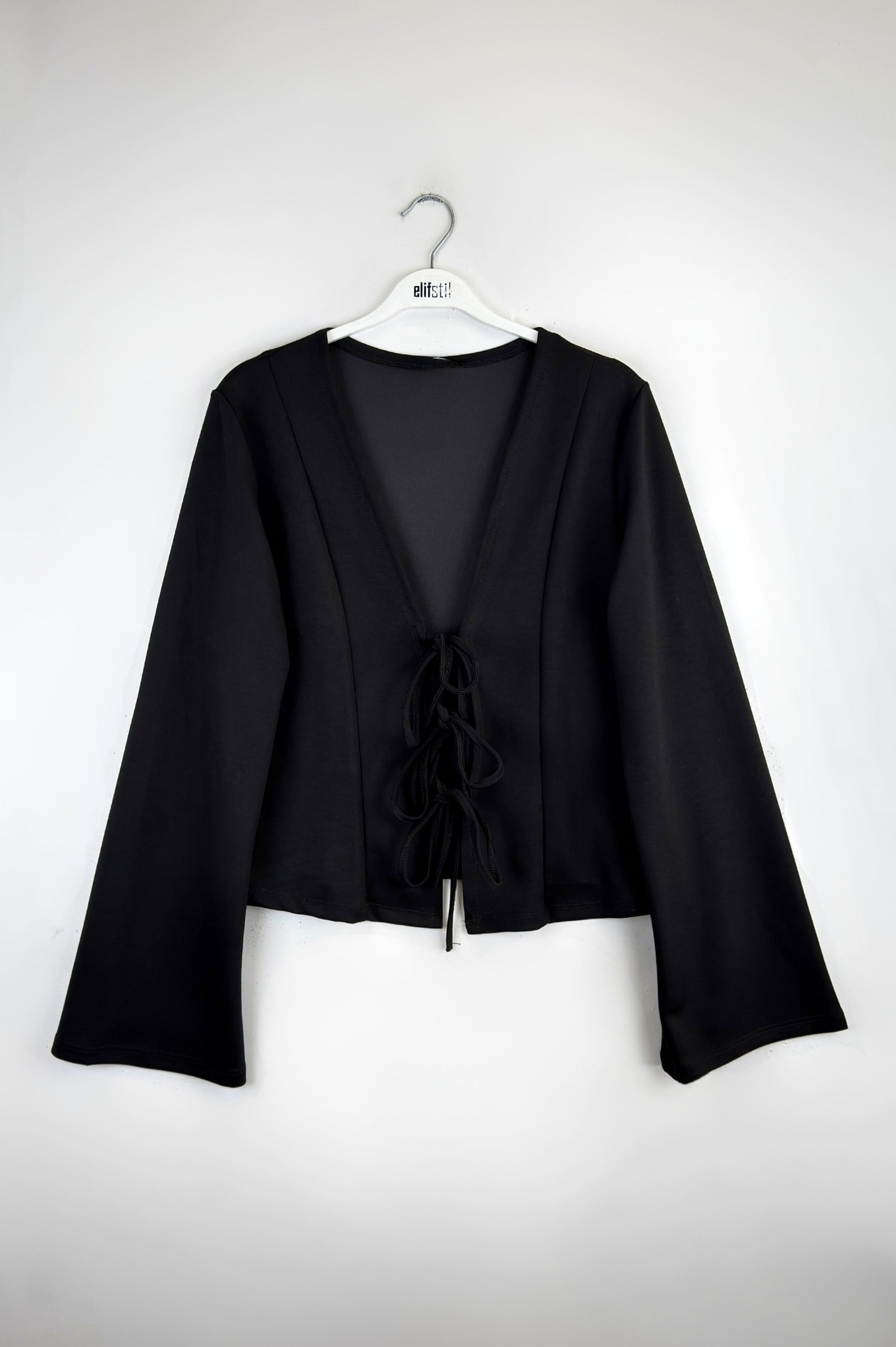 Bağlamalı Kimono Siyah 