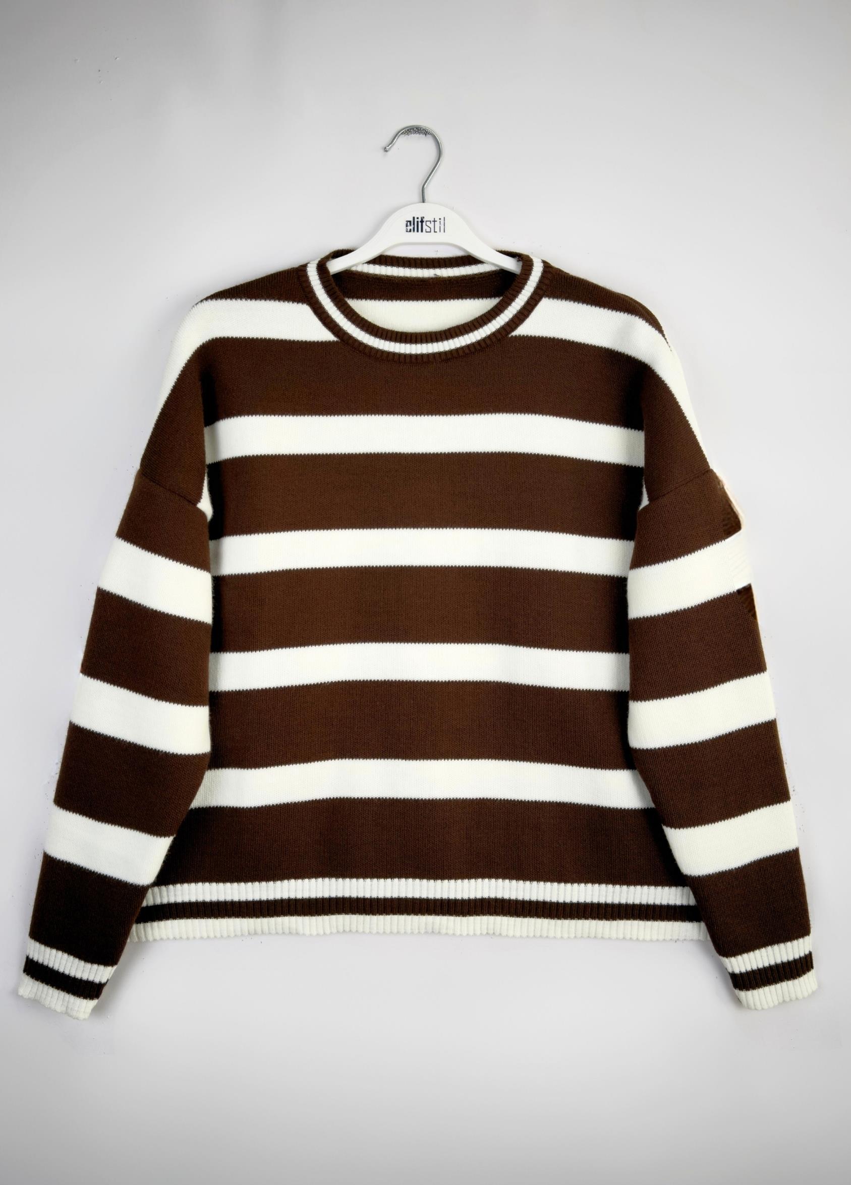 Basıc Triko Kazak Kahve