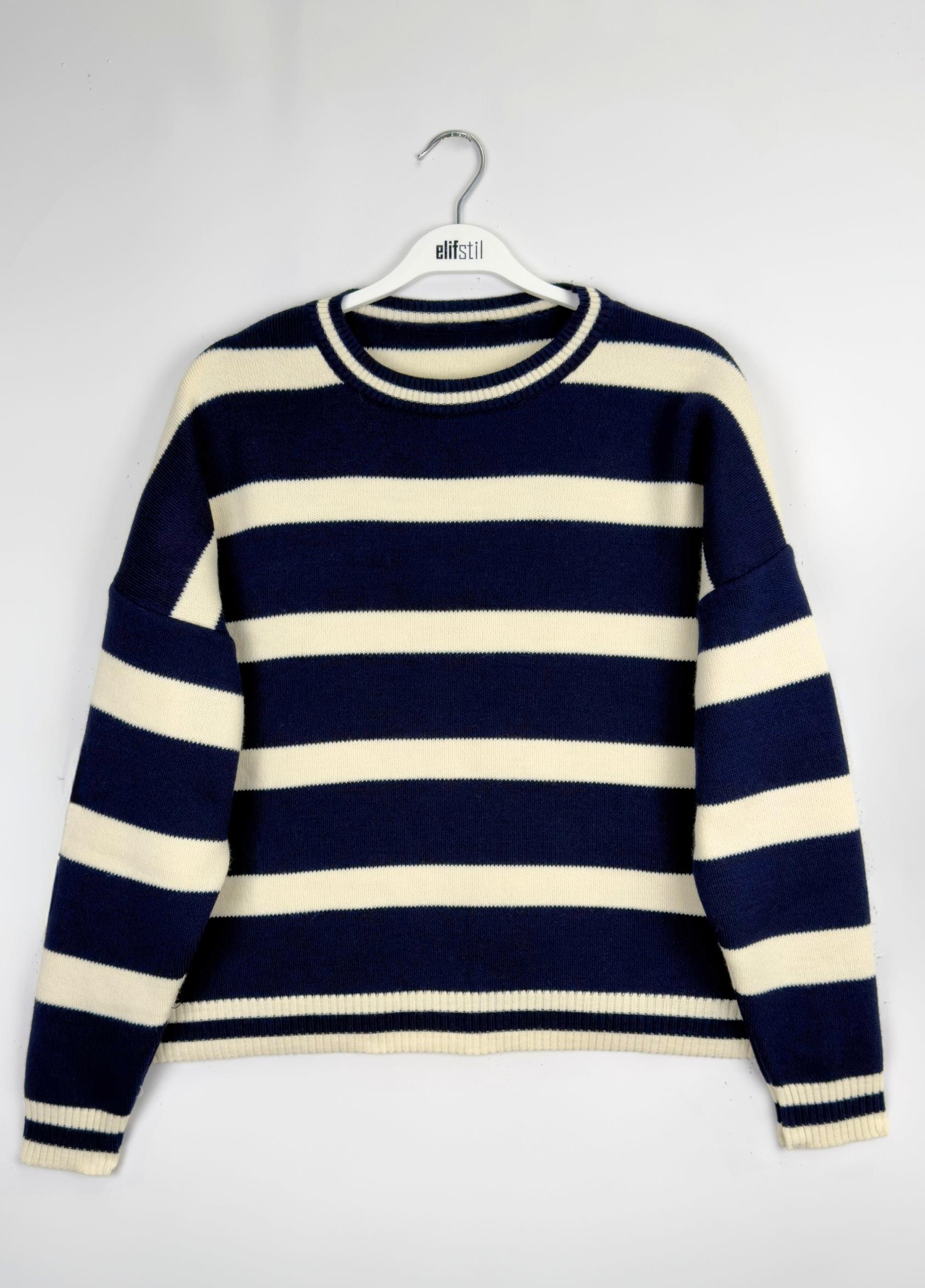 Basıc Triko Kazak Lacivert 