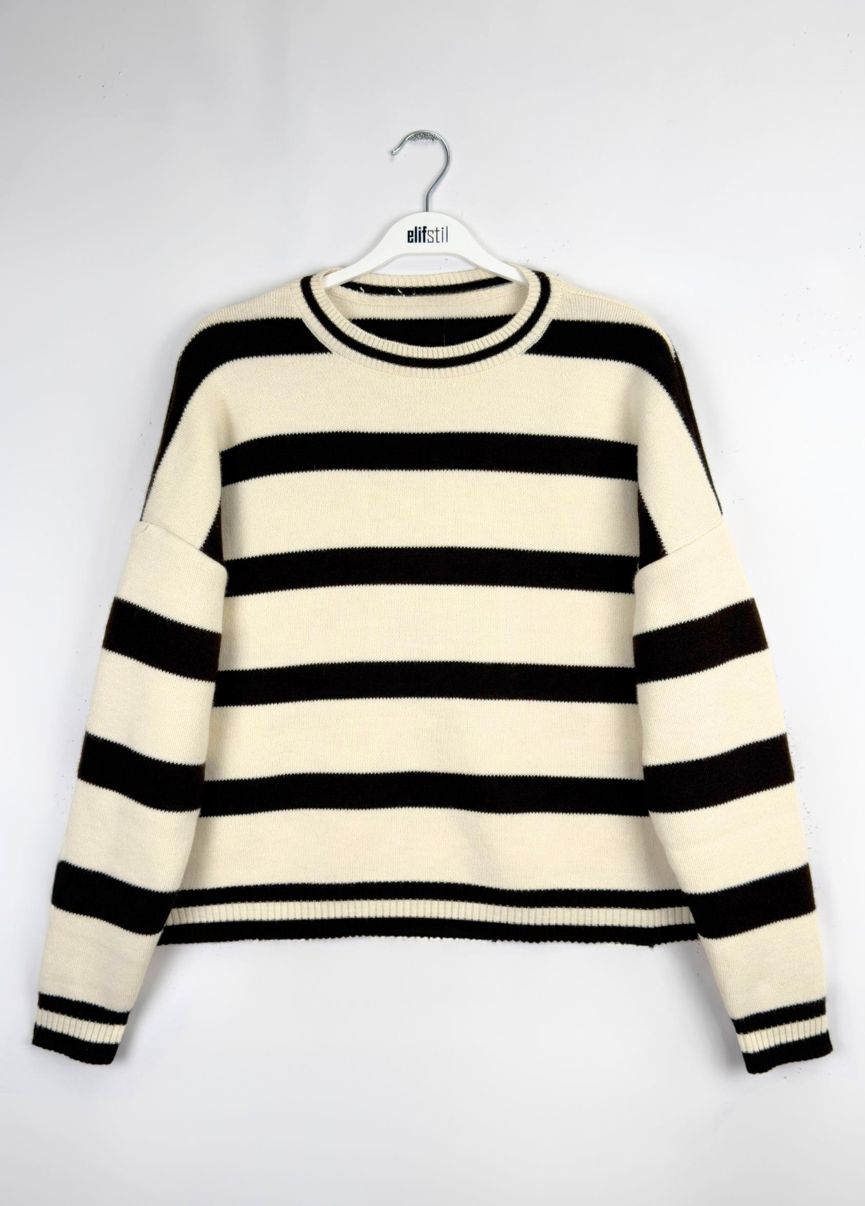 Basıc Triko Kazak Sütlü Kahve 