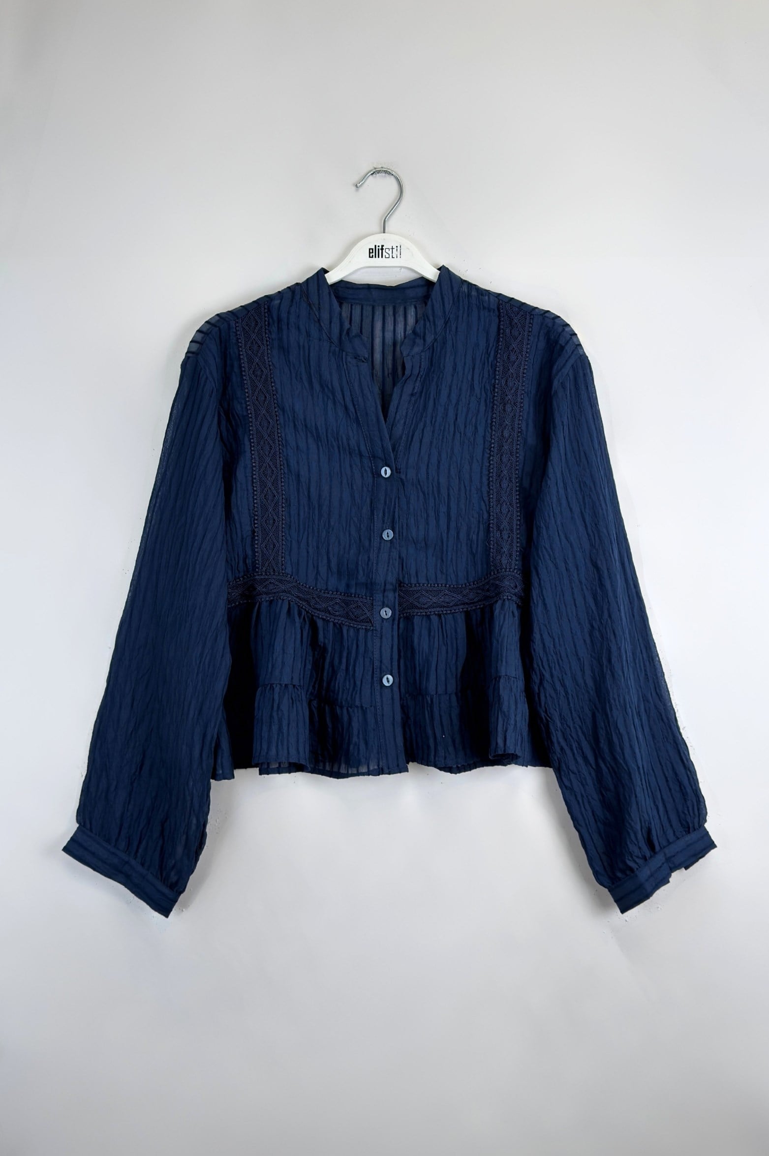 Bebe Yaka Gömlek Lacivert 