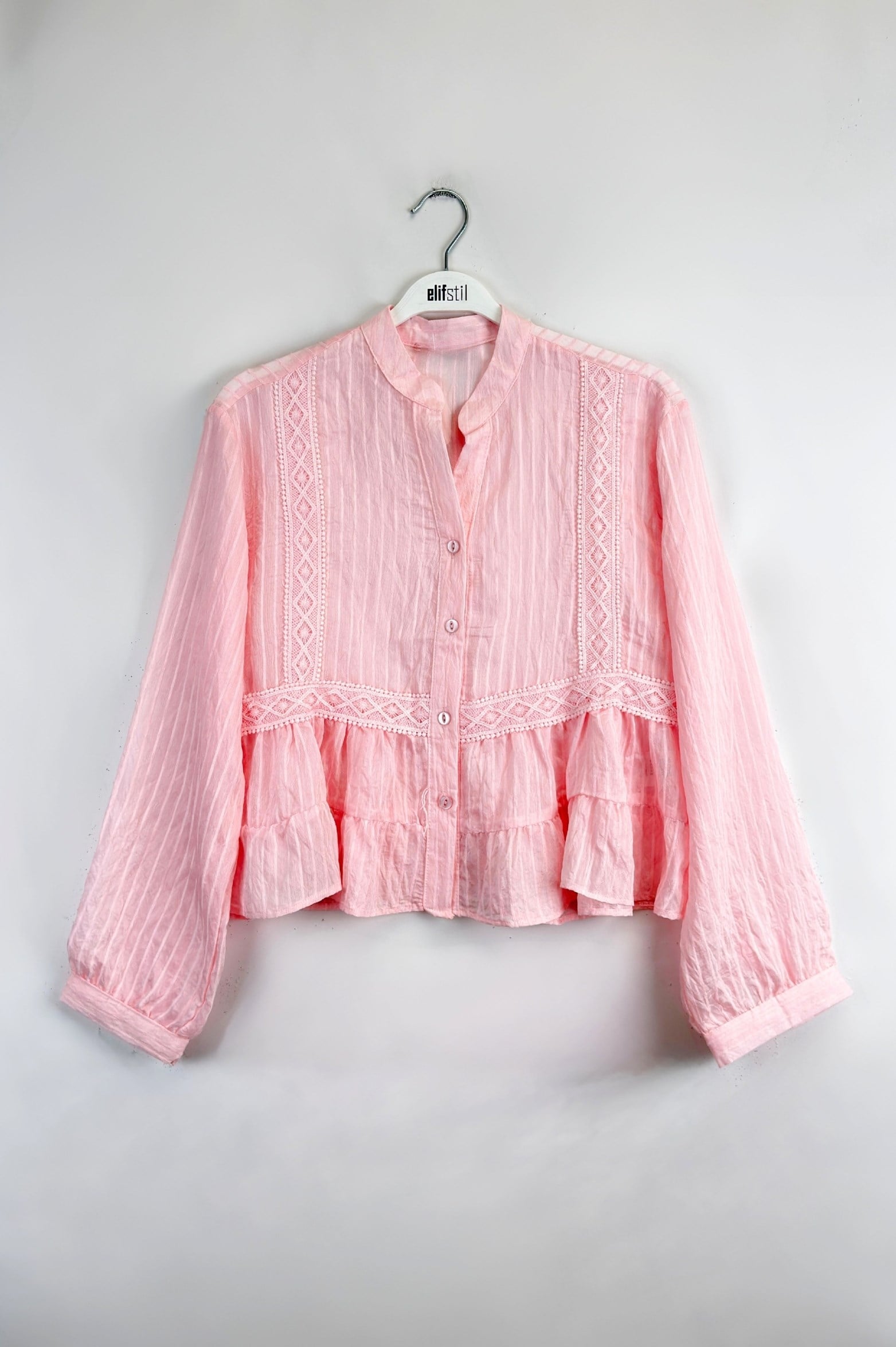 Bebe Yaka Gömlek Pembe 