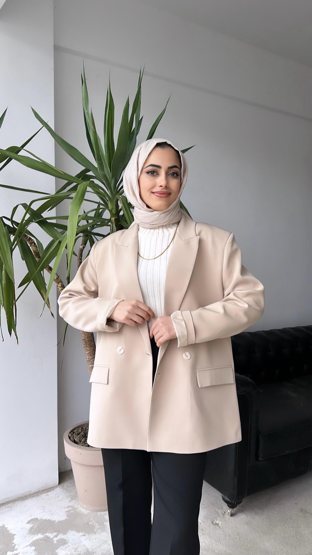 Blazer Ceket Bej