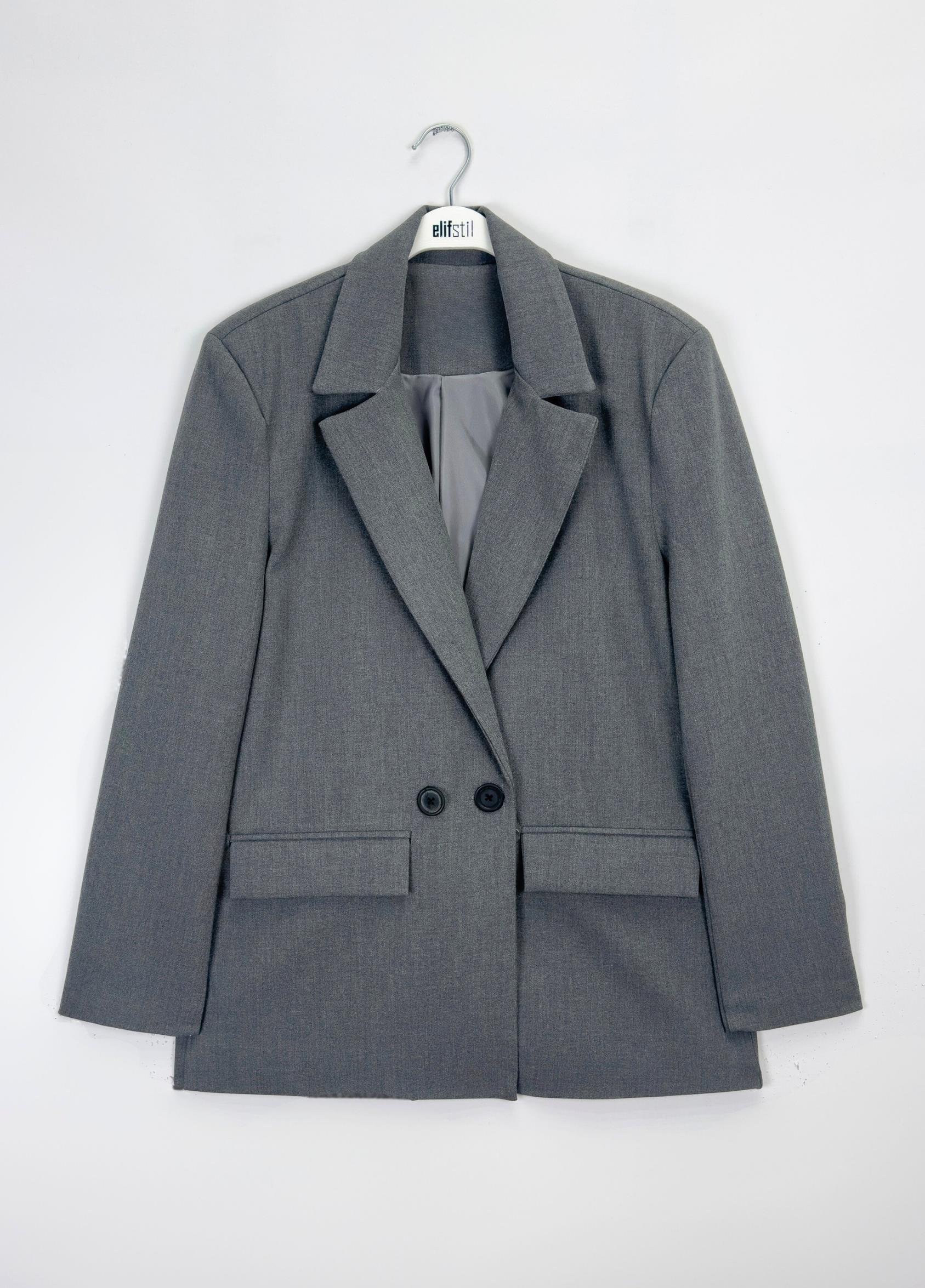 Blazer Ceket Füme 