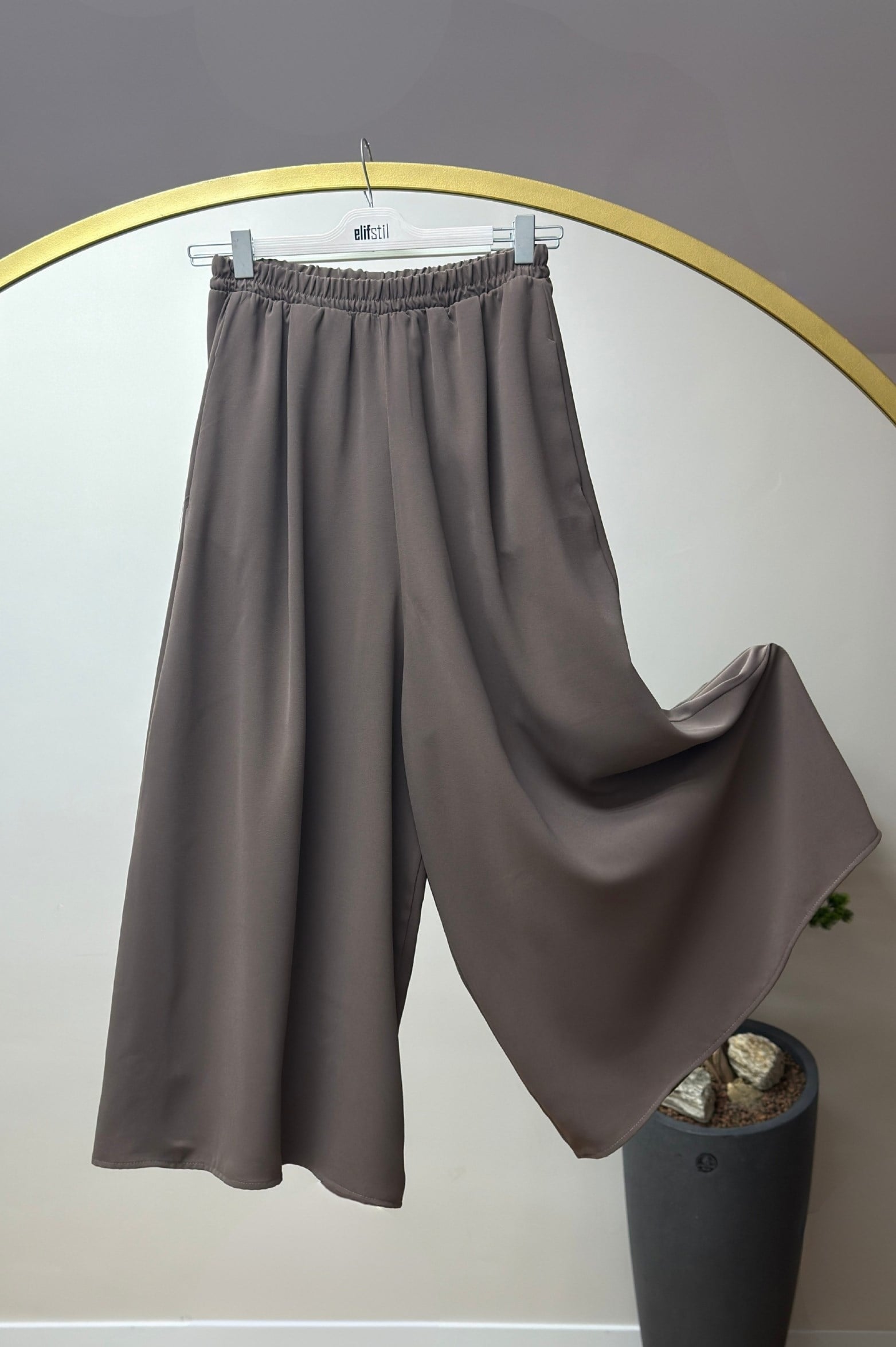 Cepli Etekli Pantolon Vizon 