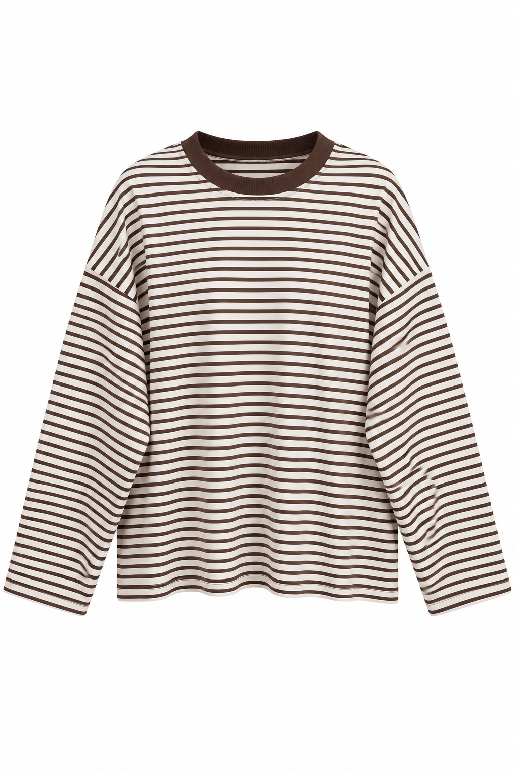 Çizgili Sweat Ekru