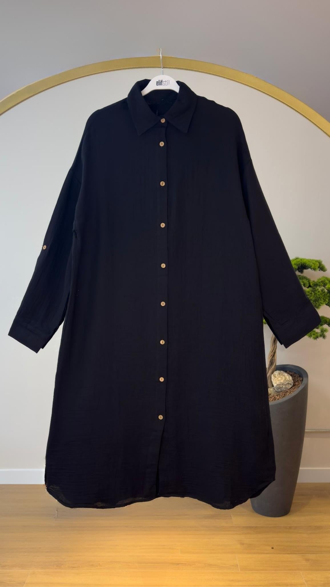 Dera Gömlek Tunik Siyah