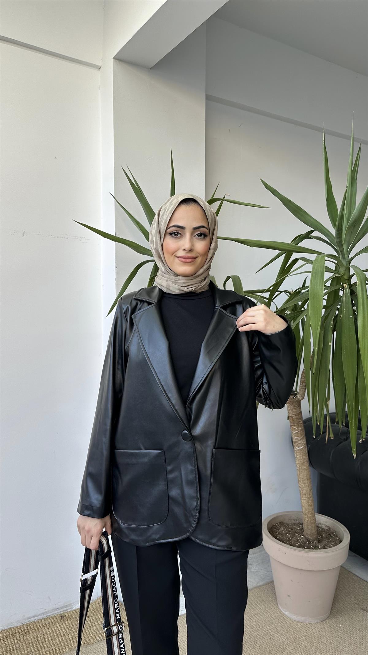 Deri Blazer Ceket