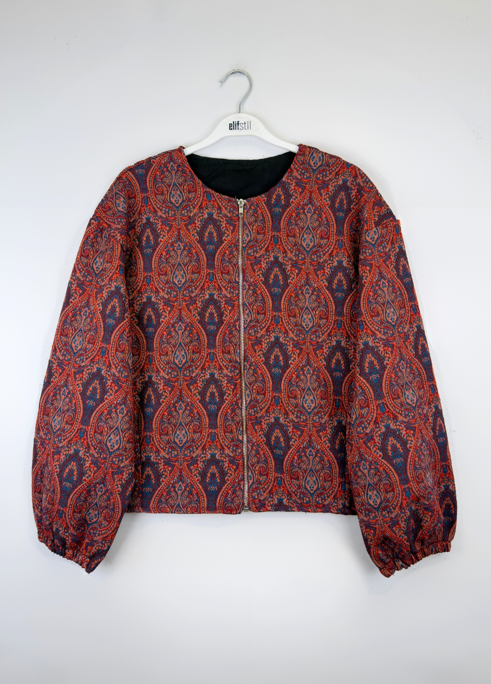 Dora Nakışlı Ceket Bordo 