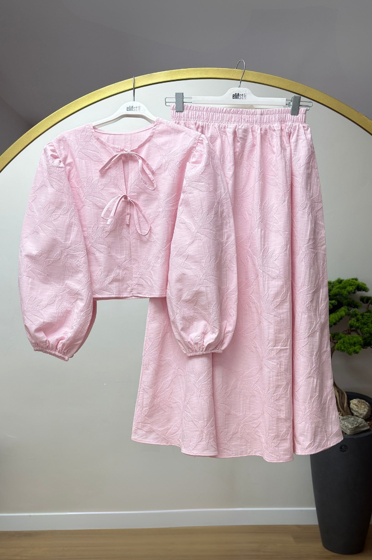 Etnik Desen Takım Pembe 