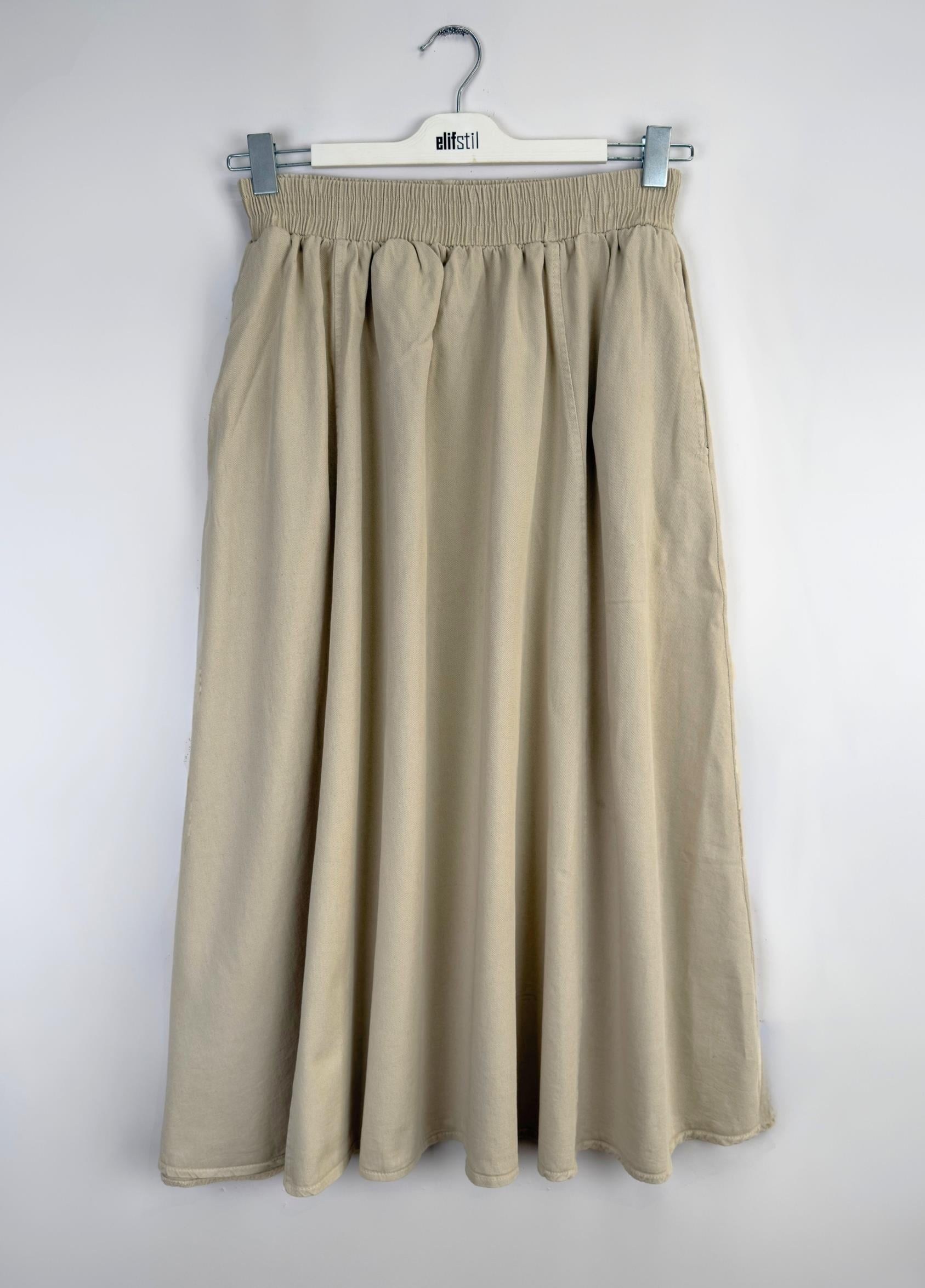 Gabardin Etek Bej