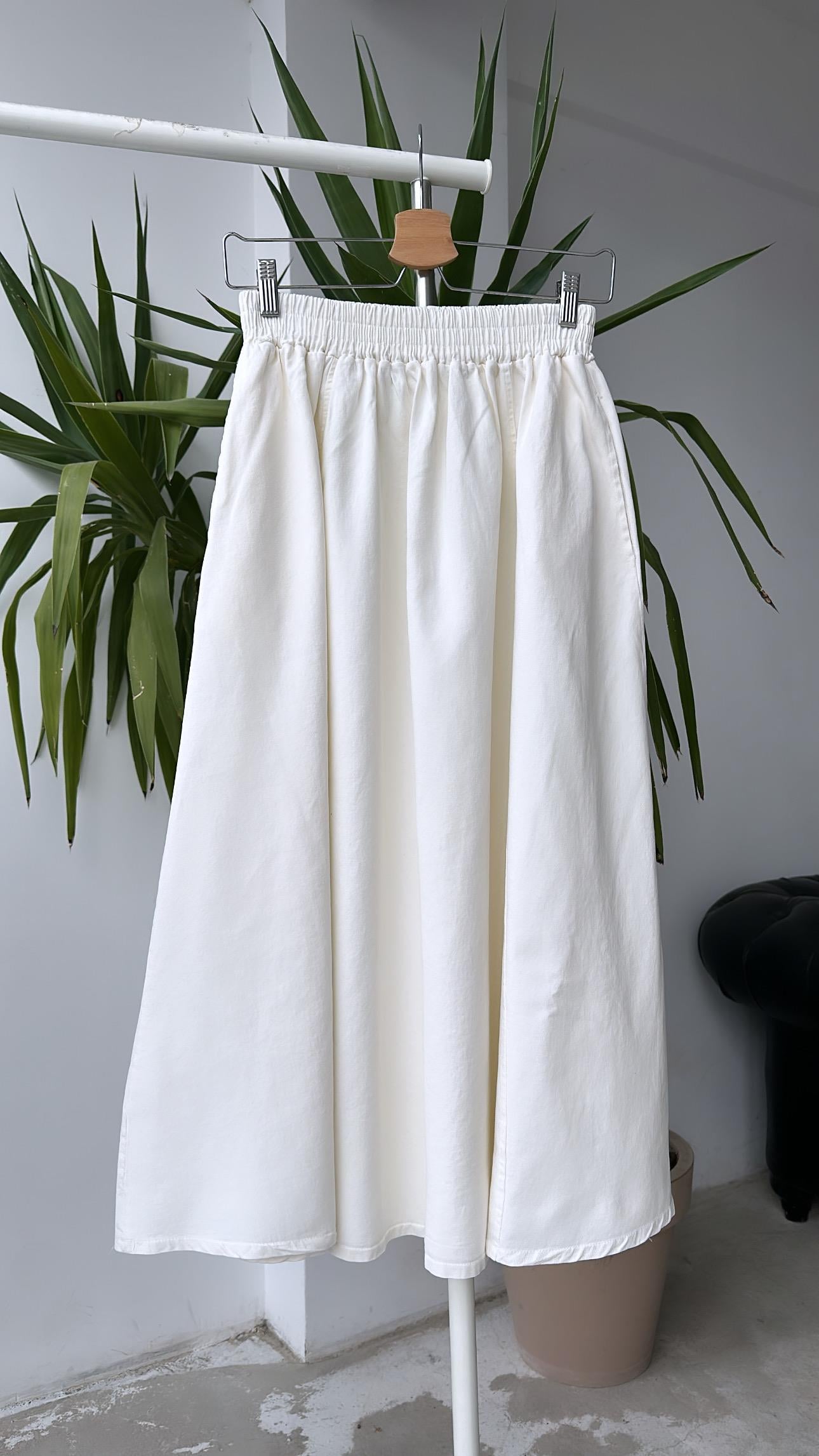 Gabardin Etek Ekru