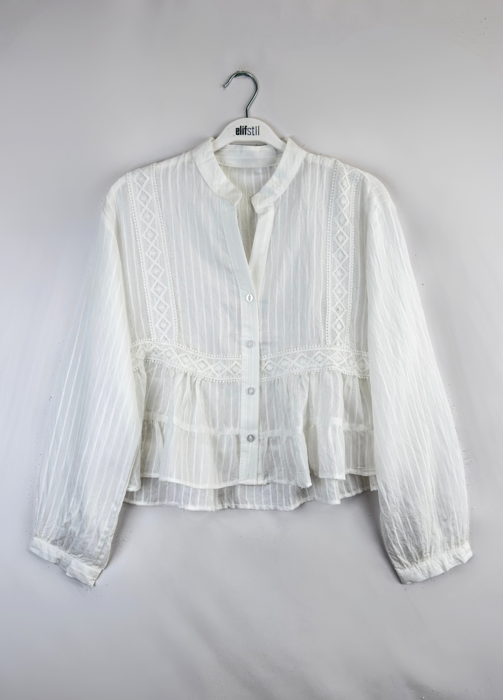 Karina Bebe Yaka Gömlek Ekru 