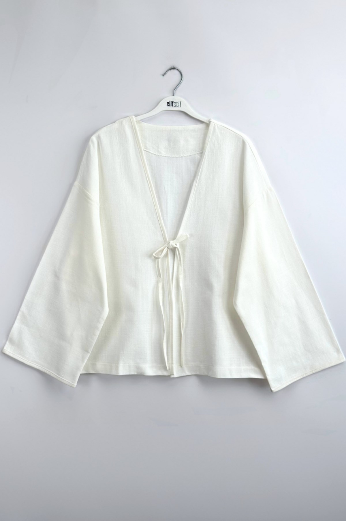 Keten Kimono Beyaz