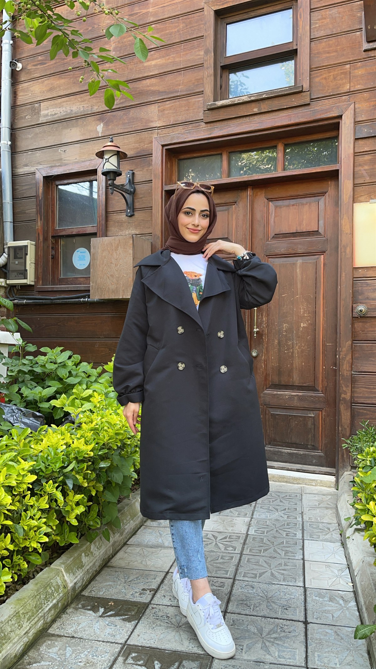 Kol Kemerli Trenç Siyah