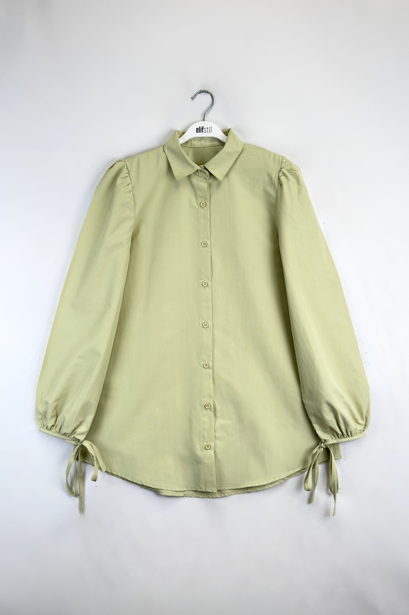 Kolu Bağlamalı Gömlek Yeşil