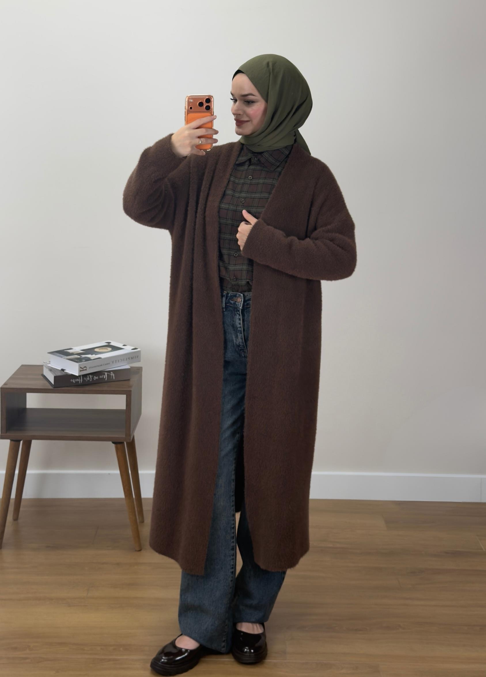 Mira Yumoş Hırka Kahve 