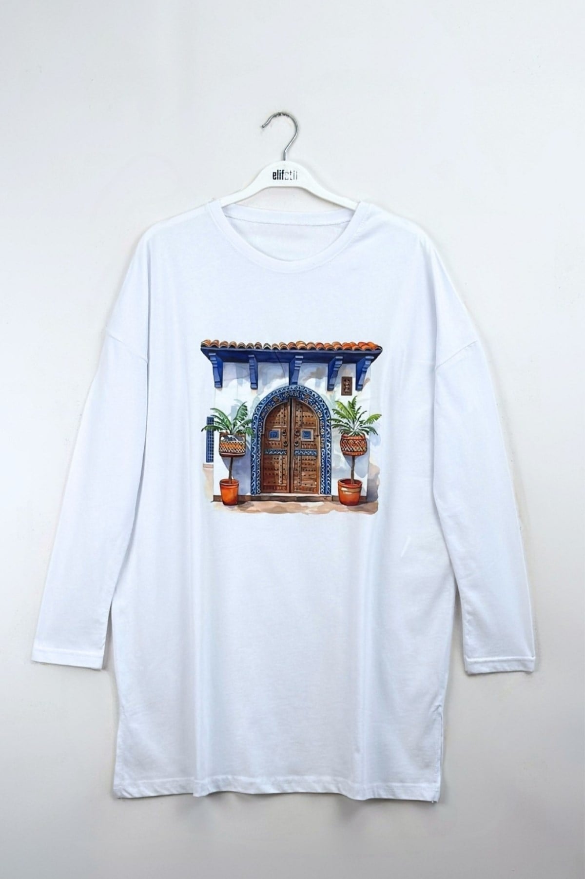 Morocco Sweatshirt Beyaz