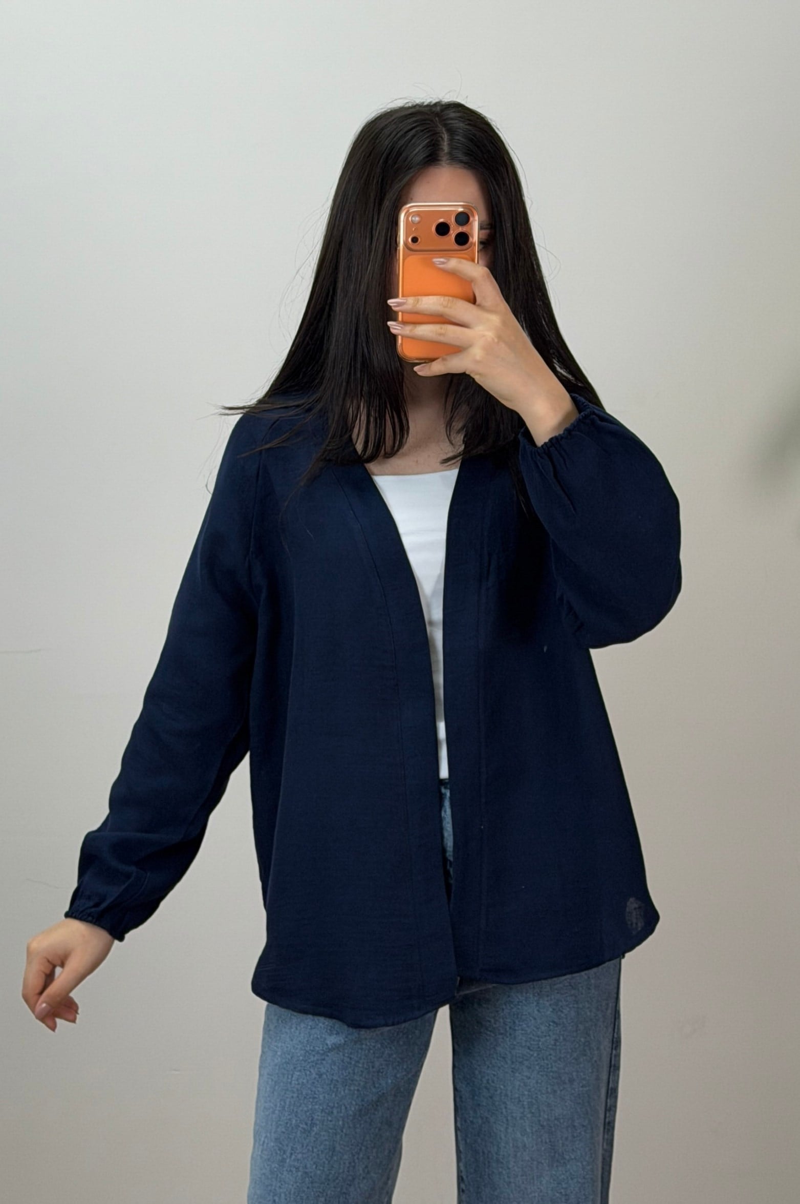 Müslin Kimono Lacivert