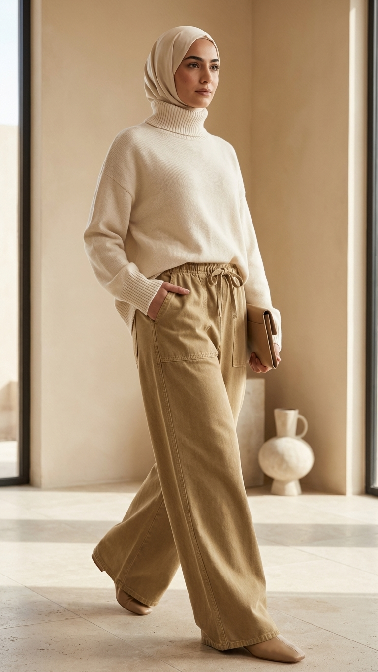 Noya Gabardin Pantolon Camel 