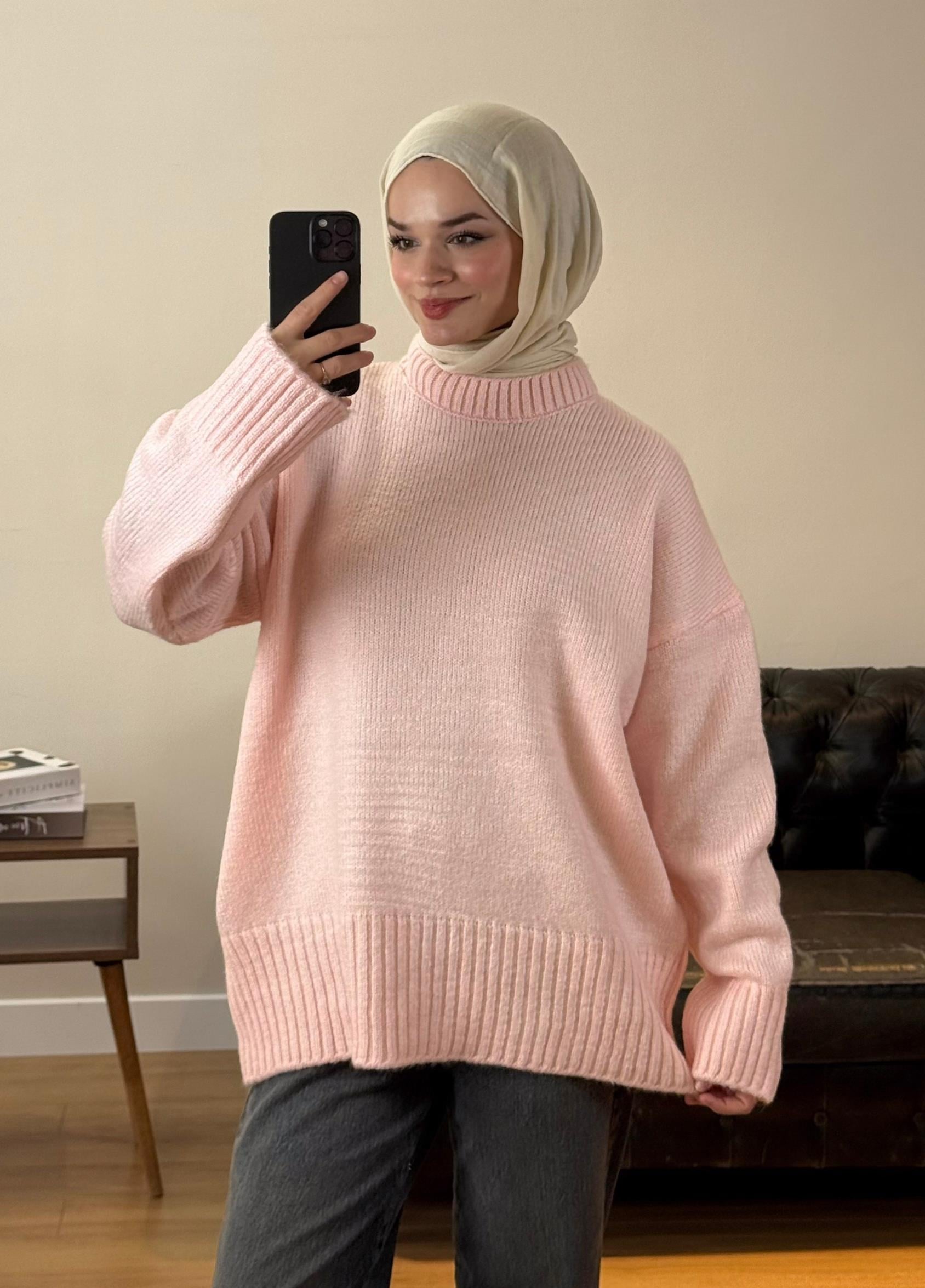 Oversize Kazak Pembe 