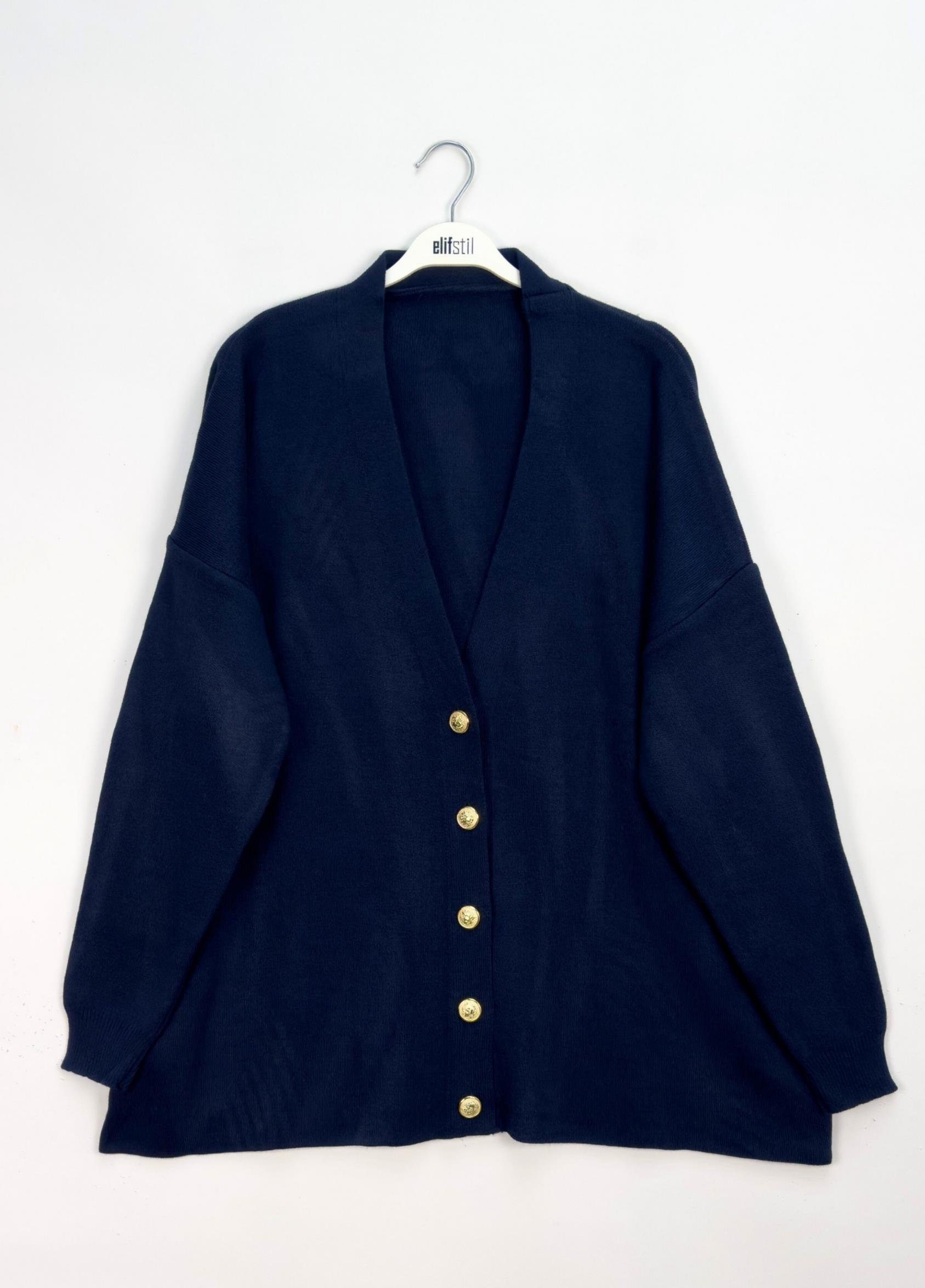 Pera Basic Hırka Lacivert