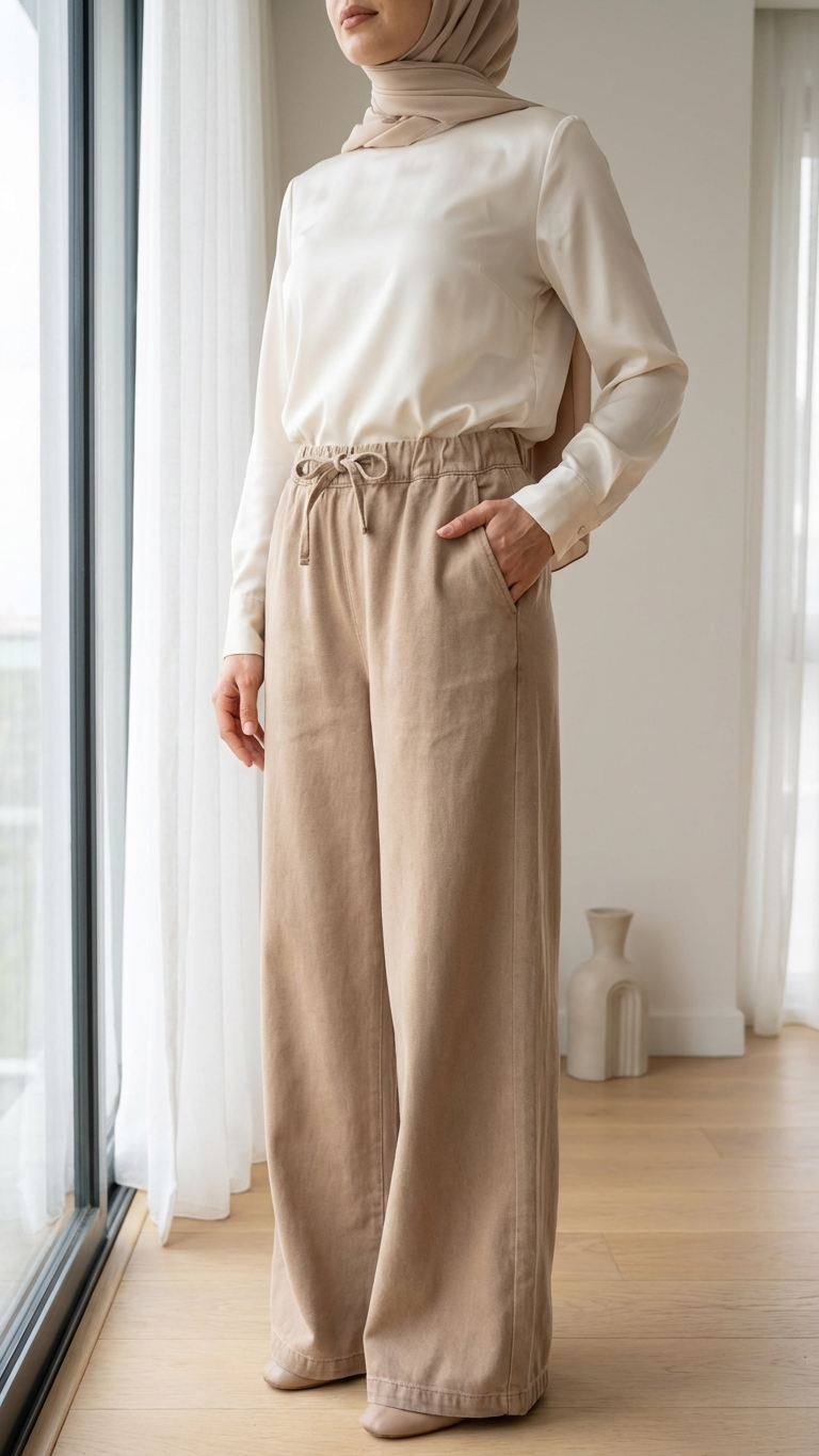 Softline Tensel Pantolon Bej 