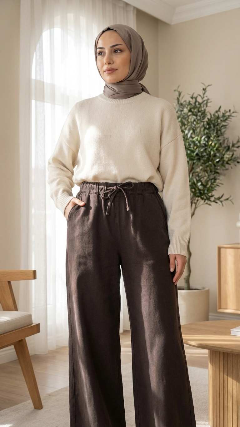 Softline Tensel Pantolon Kahve 
