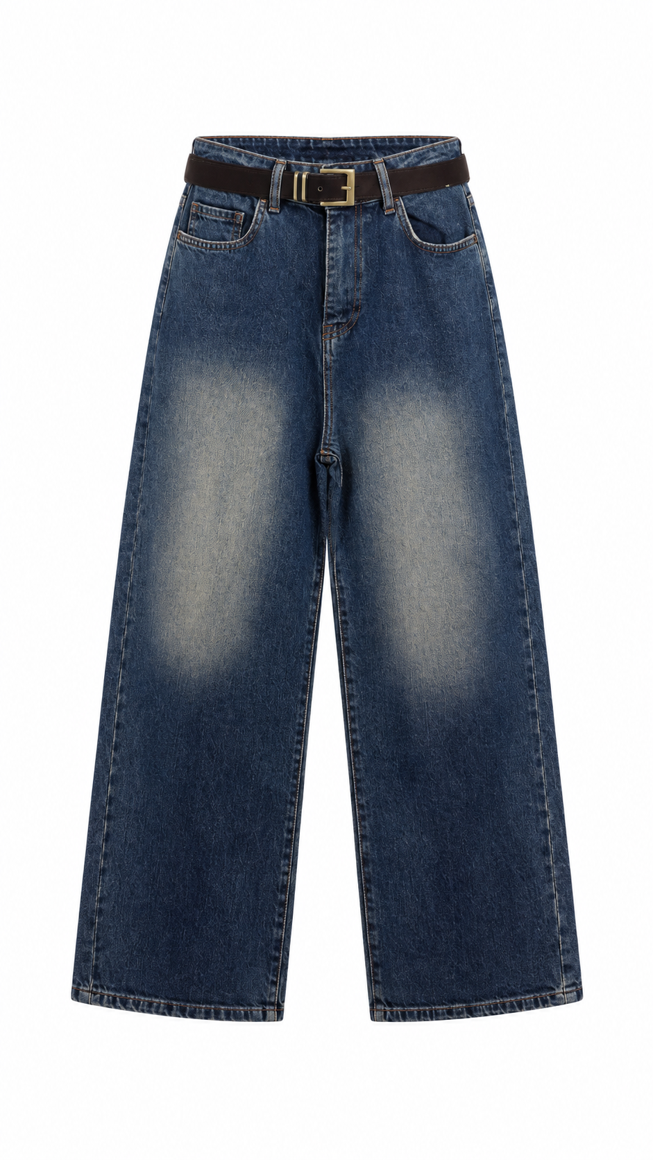 Süet Kemerli Jean 