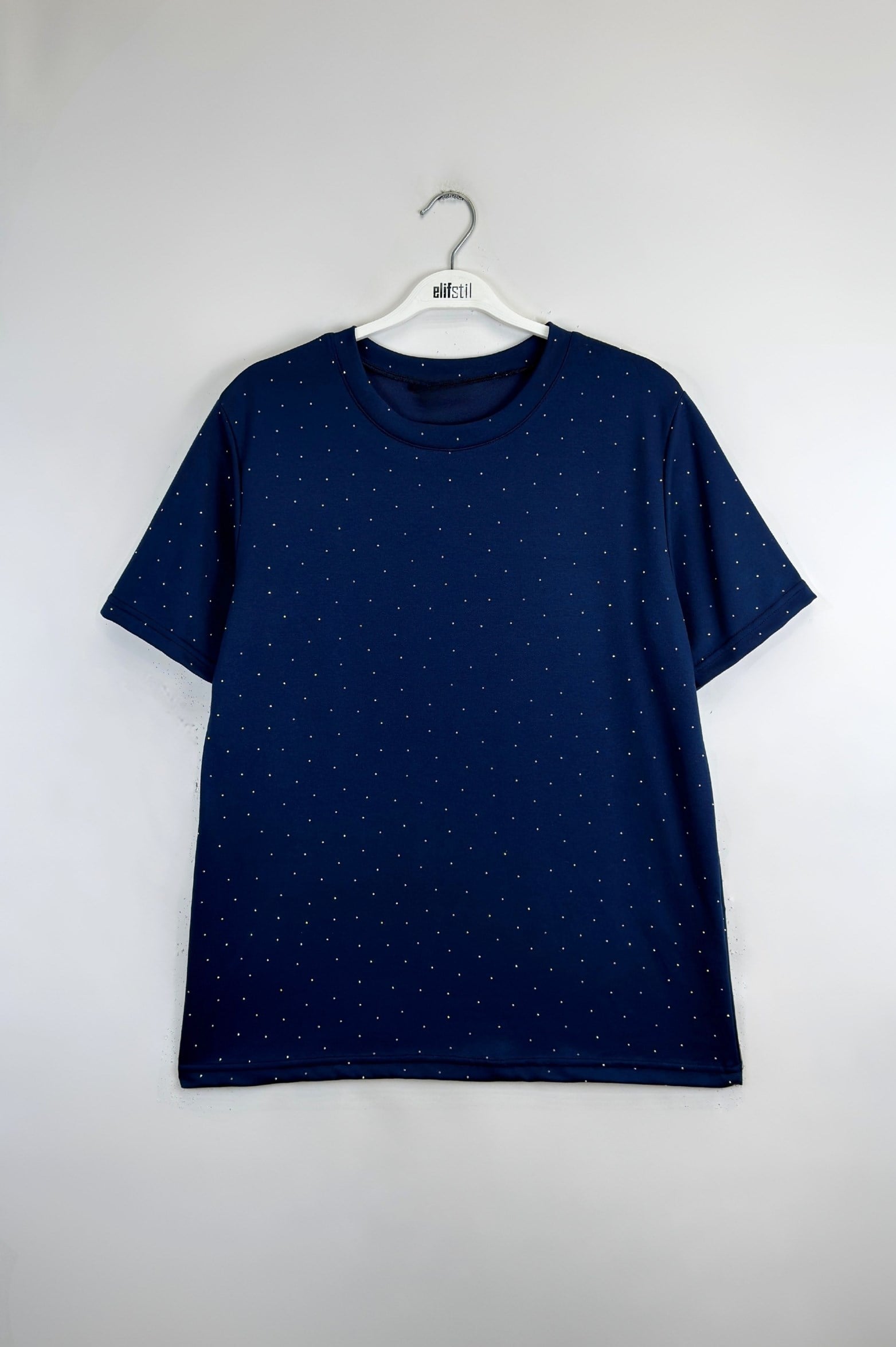 Taşlı Tshirt Lacivert 