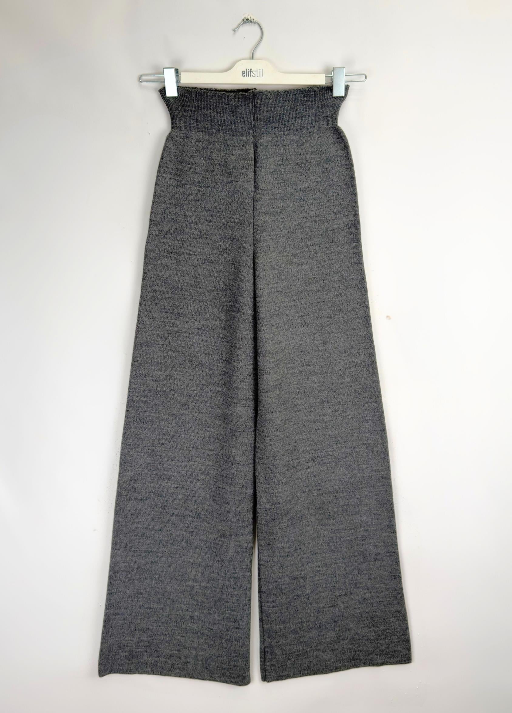 Triko Bol Paça Pantolon  Füme